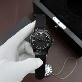 Hublot Classic Fusion Ceramic Black Rubber Strap Replica Watch 42mm - Đồng Hồ Replica 1:1