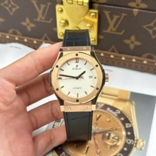 Hublot Classic Fusion King Gold Replica Watches White Dial Automatic Movement JJZ Factory 42mm - Đồng Hồ Replica 1:1
