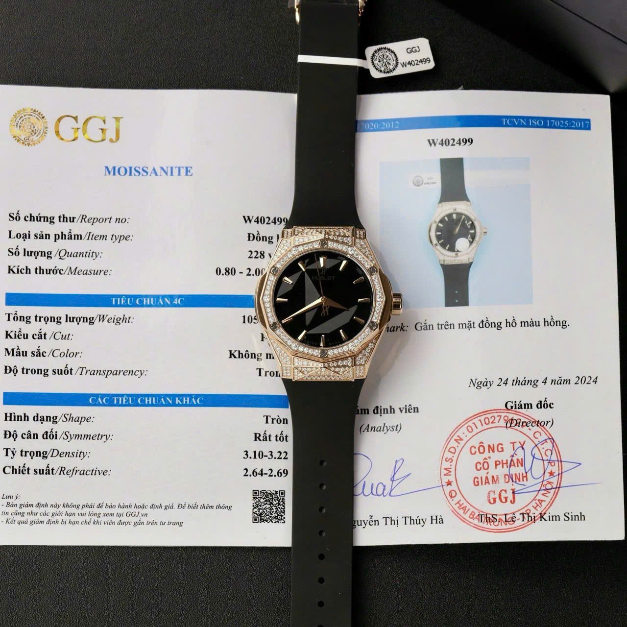 Hublot Orlinski King Gold Replica Watch Full Moissanite Diamond 40mm - Đồng Hồ Replica 1:1