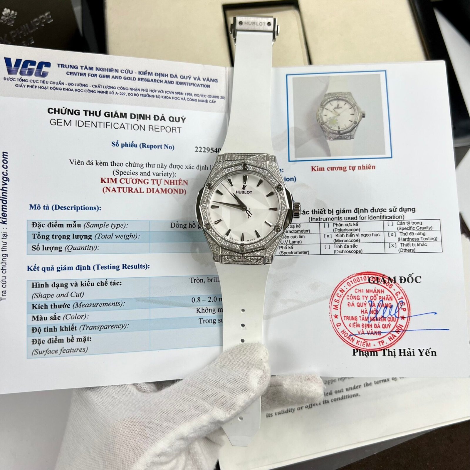 Hublot Orlinski Replica Watch White Dial Custom Moissanite Diamonds APS Factory 40mm - Đồng Hồ Replica 1:1