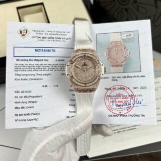 Hublot Replica Watch Big Bang One Click Custom Full Moissanite Diamonds 39mm - Đồng Hồ Replica 1:1