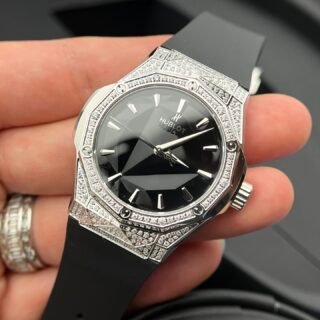 Hublot Replica Watch Classic Fusion Orlinski Black Dial Rubber Strap HB Factory 40mm - Đồng Hồ Replica 1:1