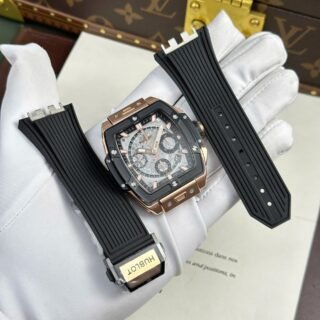 Hublot Spirit Of Big Bang King Gold Replica Watch Bezel Black Ceramic BBF Factory 42mm - Đồng Hồ Replica 1:1