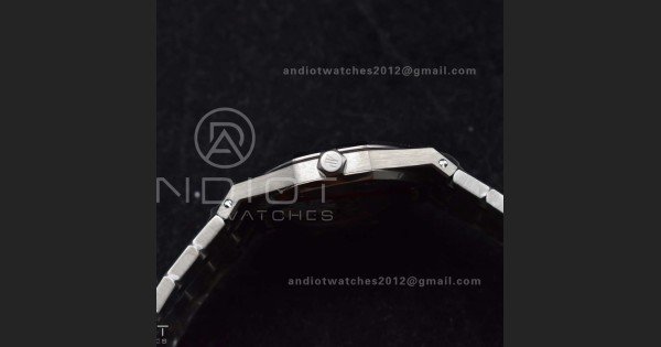 Lady Royal Oak 33mm 67651 SS/Diamond Bezel V7F 1:1 Blue Textured Dial on SS Bracelet Ronda Quartz to AP Cal.2713