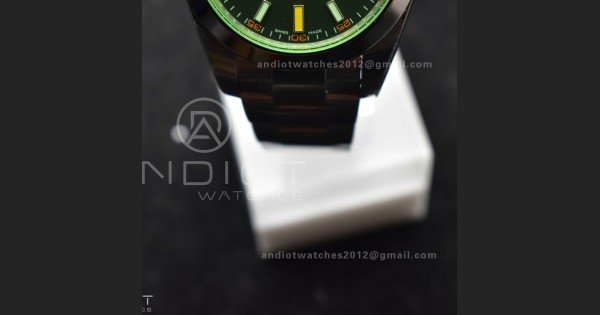 Milgauss 116400 GV Real Green Sapphire 904L SS VSF 1:1 Best Edition Black Dial on 904L SS Bracelet SA3131