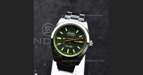 Milgauss 116400 GV Real Green Sapphire 904L SS VSF 1:1 Best Edition Black Dial on 904L SS Bracelet SA3131