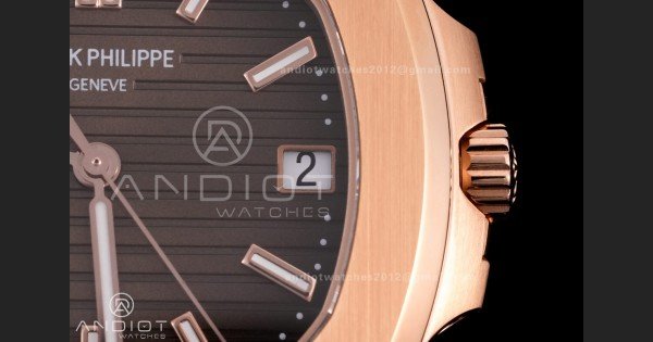 Nautilus 5711/1R RG BBF 1:1 Best Edition Brown Textured Dial on RG Bracelet DD324 Super Clone