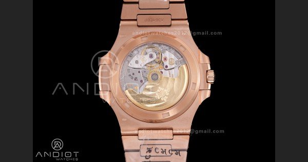 Nautilus 5711/1R RG BBF 1:1 Best Edition Brown Textured Dial on RG Bracelet DD324 Super Clone