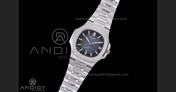 Nautilus 5711 DDF 1:1 Best Edition Old Blue Textured Dial on SS Bracelet DD324 Super Clone
