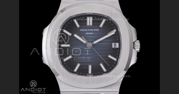 Nautilus 5711 DDF 1:1 Best Edition Old Blue Textured Dial on SS Bracelet DD324 Super Clone