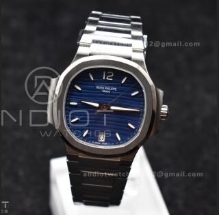 Nautilus 7118 3KF 1:1 Best Edition Blue Textured Dial on SS Bracelet A324 Super Clone V2