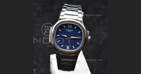 Nautilus 7118 3KF 1:1 Best Edition Blue Textured Dial on SS Bracelet A324 Super Clone V2