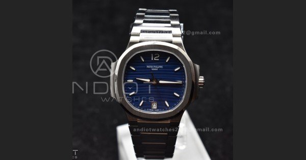 Nautilus 7118 3KF 1:1 Best Edition Blue Textured Dial on SS Bracelet A324 Super Clone V2