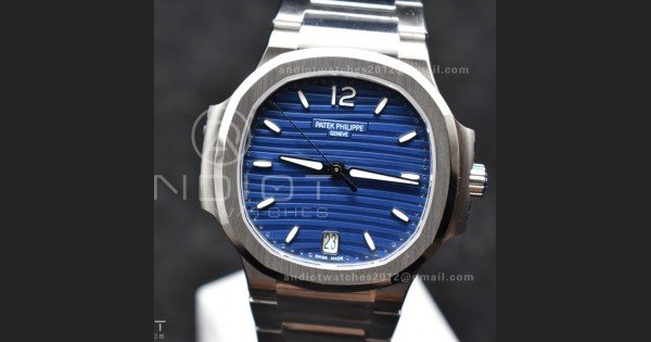 Nautilus 7118 3KF 1:1 Best Edition Blue Textured Dial on SS Bracelet A324 Super Clone V2