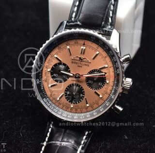Navitimer Chrono 43mm 1:1 Best Version SS/LE L-Orange/Blk BLS A7750