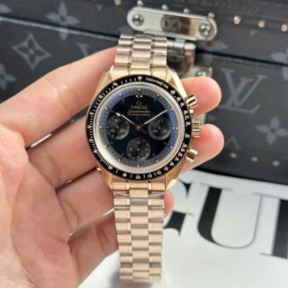 Omega Best Copies Watch SpeedMaster MoonWatch Rose Gold OM Factory 42mm - Đồng Hồ Replica 1:1