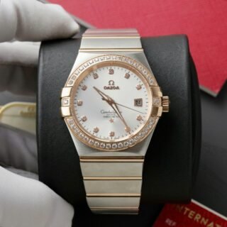 Omega Constellation Co-Axial Clone 11 Watch White Dial Metal Strap 38mm - Đồng Hồ Replica 1:1