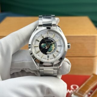 Omega Replica Watches Aqua Terra Worldtimer Metal Wire 43mm - Đồng Hồ Replica 1:1