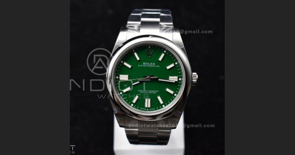Oyster Perpetual 124300 41mm DIWF 1:1 Best Edition 904L Steel Green Dial A3230