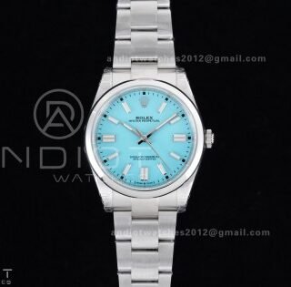 Oyster Perpetual 124300 41mm VSF 1:1 Best Edition 904L Steel Tiffany Blue Dial DD3230 V2