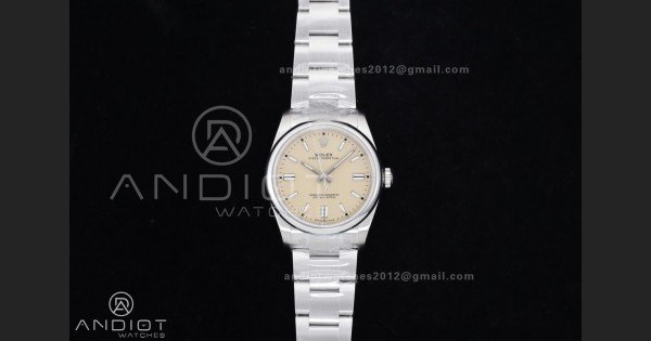 Oyster Perpetual 126000 36mm KRF 1:1 Best Edition 904L Steel Beige Dial VR3230
