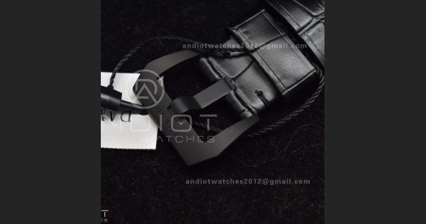 PAM1096 W Luminor GMT 42mm Titanium VSF 1:1 Best Edition Black Dial on Black Leather Strap P.9011 Super Clone