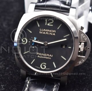 PAM1312 VSF 1:1 Best Edition Black Dial on Black Leather Strap P.9010