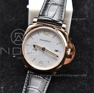 PAM1336 Luminor Due 42mm VSF Best Edition White Dial on Black Leather Strap P900