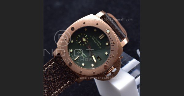 PAM382 N Bronzo VSF 1:1 Best Edition on Brown Distressed Calfskin Strap P.9000 Super Clone V2