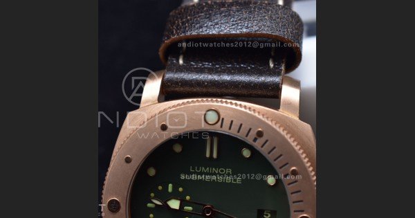 PAM382 N Bronzo VSF 1:1 Best Edition on Brown Distressed Calfskin Strap P.9000 Super Clone V2