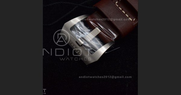 PAM968 V Bronzo VSF 1:1 Best Edition Brown Ceramic Bezel and Dial on Brown Calfskin Strap P.9010 Clone