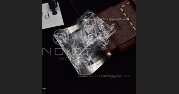 PAM968 V Bronzo VSF 1:1 Best Edition Brown Ceramic Bezel and Dial on Brown Calfskin Strap P.9010 Clone