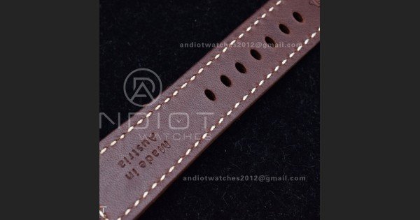 PAM968 V Bronzo VSF 1:1 Best Edition Brown Ceramic Bezel and Dial on Brown Calfskin Strap P.9010 Clone