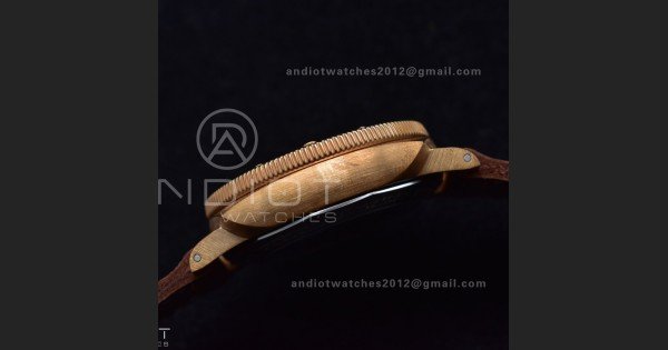 PAM968 V Bronzo VSF 1:1 Best Edition Brown Ceramic Bezel and Dial on Brown Calfskin Strap P.9010 Clone