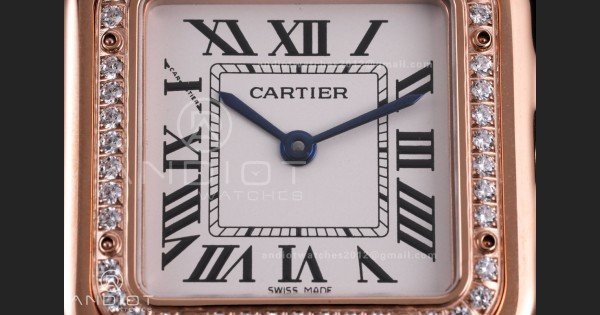 Panthère 27mm BVF 1:1 Best Edition RG White Dial Diamonds Bezel on RG Bracelet Ronda Quartz