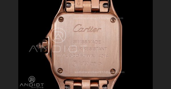 Panthère Ladies 22mm RG AF 1:1 Best Edition White Dial Diamonds Bezel on RG Bracelet Ronda Quartz