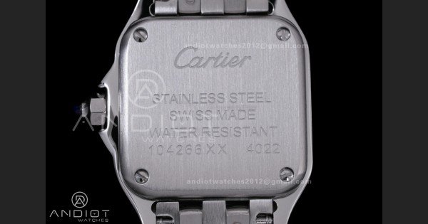 Panthère Ladies 22mm SS AF 1:1 Best Edition White Dial Diamonds Bezel on SS Bracelet Ronda Quartz