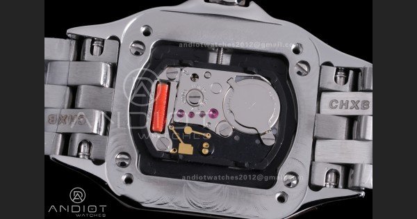 Panthère Ladies 22mm SS AF 1:1 Best Edition White Dial Diamonds Bezel on SS Bracelet Ronda Quartz