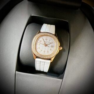 Patek Philippe Aquanaut 5072R Replica Watch White Rubber Strap PPF 35.6mm - Đồng Hồ Replica 1:1