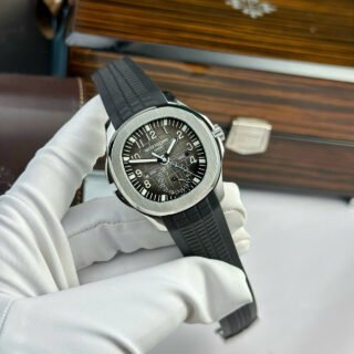 Patek Philippe Aquanaut 5164 Replica Watches Gray Dial Rubber Strap PPF Factory 40.8mm - Đồng Hồ Replica 1:1