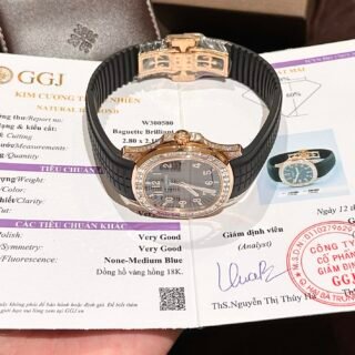 Patek Philippe Aquanaut 5167R Replica Watch 18K Solid Gold Natural Diamond 40mm - Đồng Hồ Replica 1:1