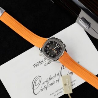 Patek Philippe Aquanaut 5968A Replica 11 Watch Orange Rubber Strap 42.2mm - Đồng Hồ Replica 1:1