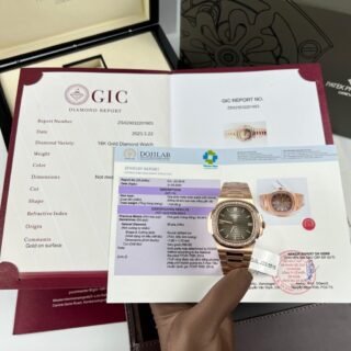 Patek Philippe Best Replica Watch Nautilus 5711 Gold Wrapped & Moissanite Diamonds Custom 40mm - Đồng Hồ Replica 1:1