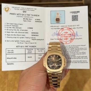 Patek Philippe Best Replica Watch Nautilus 5712R Brown Dial 18K Solid Gold 40mm - Đồng Hồ Replica 1:1