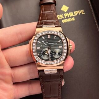 Patek Philippe Nautilus 5724R Replica Watch Gray Dial Factory GR 40mm - Đồng Hồ Replica 1:1