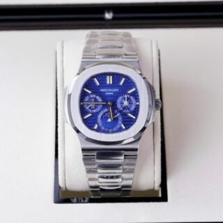 Patek Philippe Nautilus 5740 Copies Watch Men Blue Dial Metal Wire 40mm - Đồng Hồ Replica 1:1