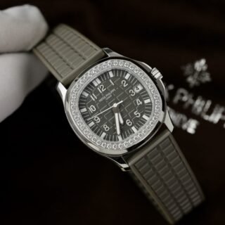 Patek Philippe Replica Watch Aquanaut 5067 Gray Dial Rubber Strap 35.6mm - Đồng Hồ Replica 1:1