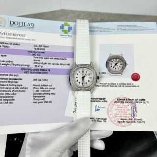 Patek Philippe Replica Watch Aquanaut 5069G Custom Full Moissanite Diamonds PPF Factory 35.2mm - Đồng Hồ Replica 1:1