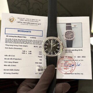 Patek Philippe Replica Watch Aquanaut 5167 Custom Moissanite Baguette Diamonds 40mm - Đồng Hồ Replica 1:1
