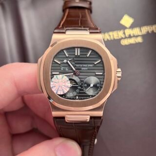 Patek Philippe Replica Watch Nautilus 5712R Brown Leather Strap GR Factory 40mm - Đồng Hồ Replica 1:1